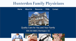 Desktop Screenshot of hunterdonfamilyphysicians.com